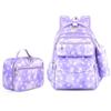 3pcs/set Star Printed Elementary School Backpack With Lunch Bag Pencil Case Lightweight Waterproof Bookbag Middle School Bag Set