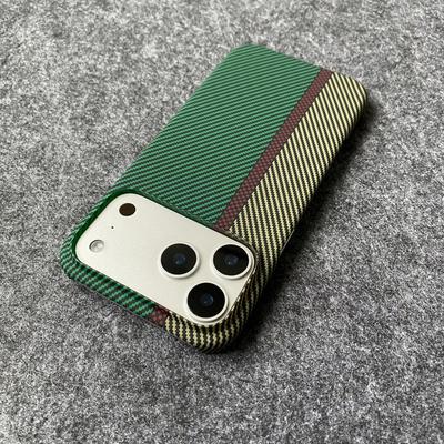 Mattierte Halbrahmen-Handyhülle aus Kohlefaser für iPhone Air 16 15 14 Plus 13 12 17 Pro Max Wärmeableitung Kevlar-Textur-Abdeckung