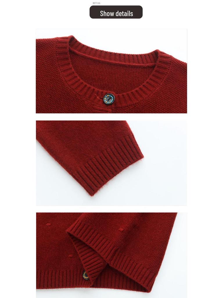 Plus Size Loose Slimming Sweater Coat - 2025 Autumn Fashionable Knitted Cardigan