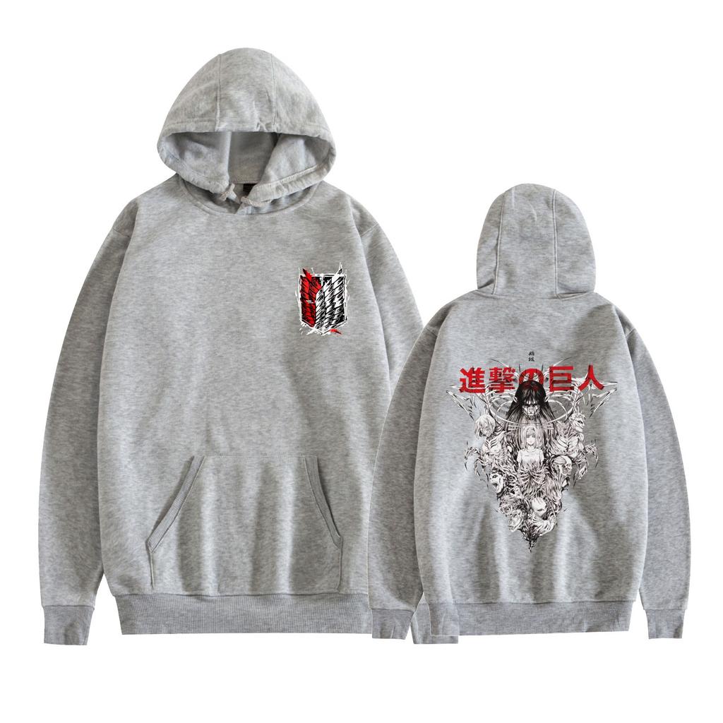 Men Women's Fleece Hooded Attack on Titan Anime Printed Spring Autumn Pullover Sweatshirt Fashion Hoodie Casual Hip Hop New Men Tracksuit Streetwear