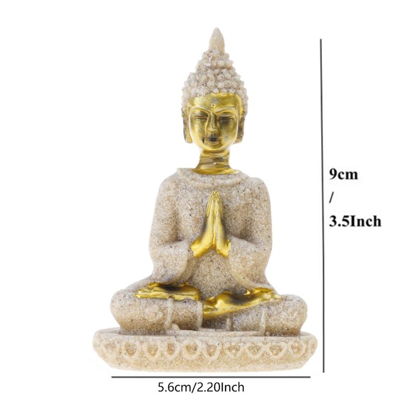 Resin Buddhist Statue Figurine Meditating Statue Sculpture Statue Home Decors Indoor Display Buddhist Statue