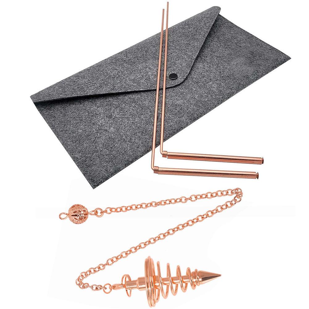 1 Set Copper Probe Rod Gold Measuring Rods With Pendulum Tools Hunting For Water Treasure Gold Lost Items Finding Tools
