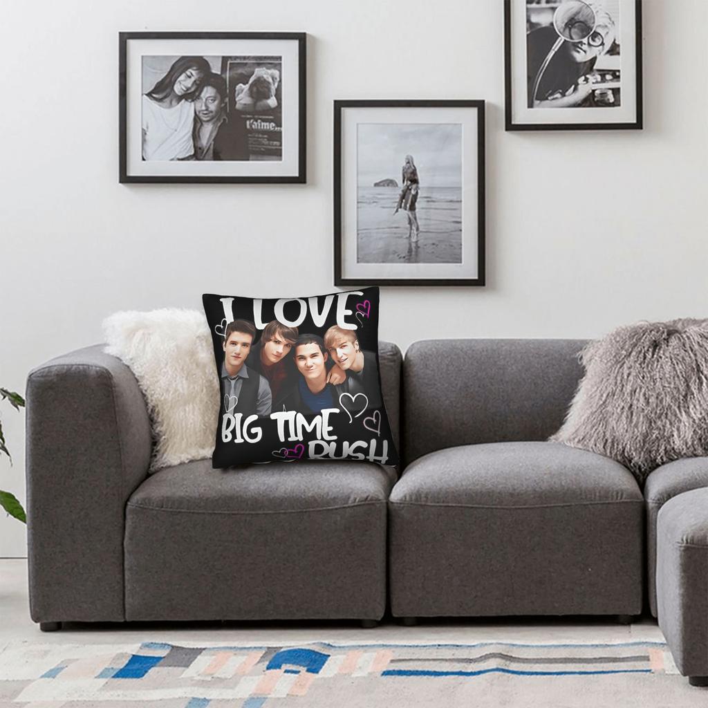 Pillow Case Big Time Rush Print Pillow Cover For Living Room Bed Chair Funny Pillowcases