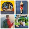 Inflatable Double Sleeping Pad Extra Thick 5 Inch Sleeping Pad Mat Air Mattress with Built In Pump for Camping