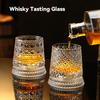 Rotating Whisky Glasses with Glass Base 360 Rotate Degrees Crystal Rum Glass for Cocktail Party Drinking