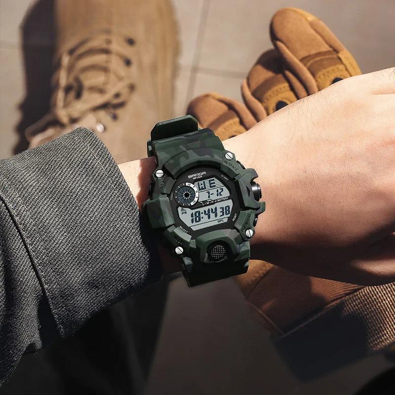 Herren Elektronikuhren Mode Multifunktional Kalender Wecker 50M Wasserdicht Leuchtend Schüler Digitale Uhr
