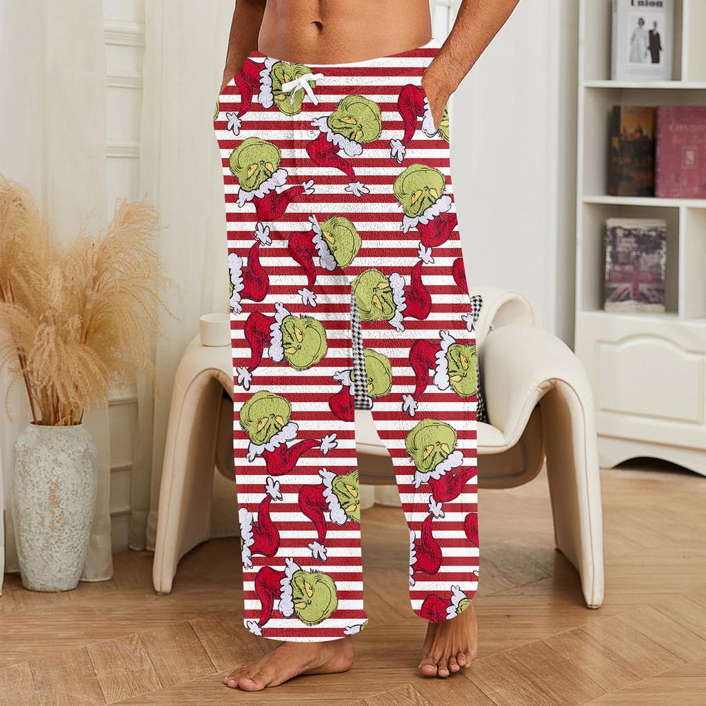 Herren Allover bedruckte Homewear-Hose Schlaf-Pyjamahose Lange Hose Pyjamahose