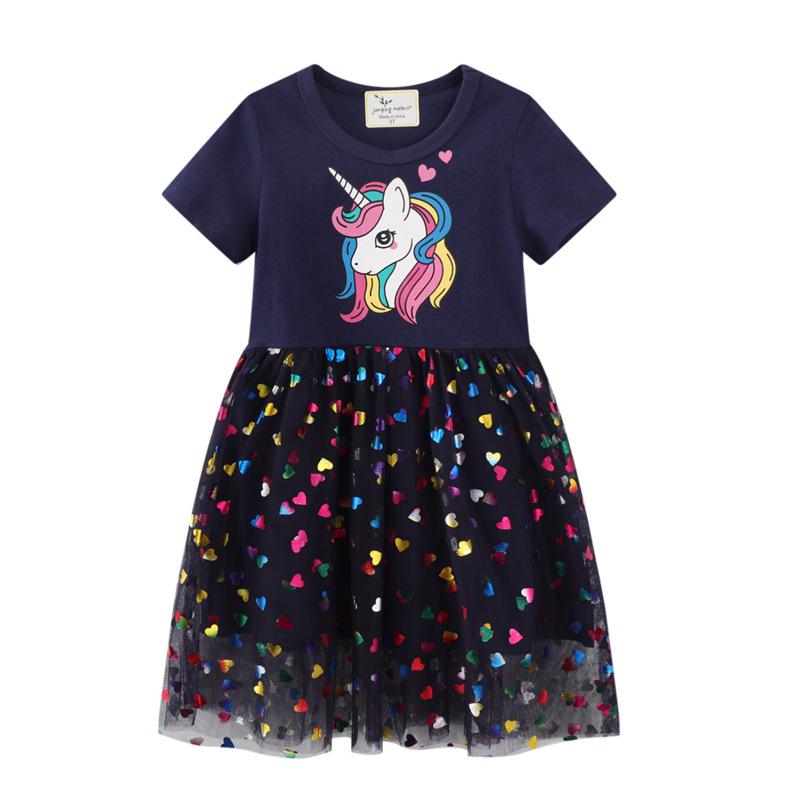 

European and American Girls Summer Princess Dress - Breathable Knit for Small and Medium Sizes 5T (Height: 100-110cm)
