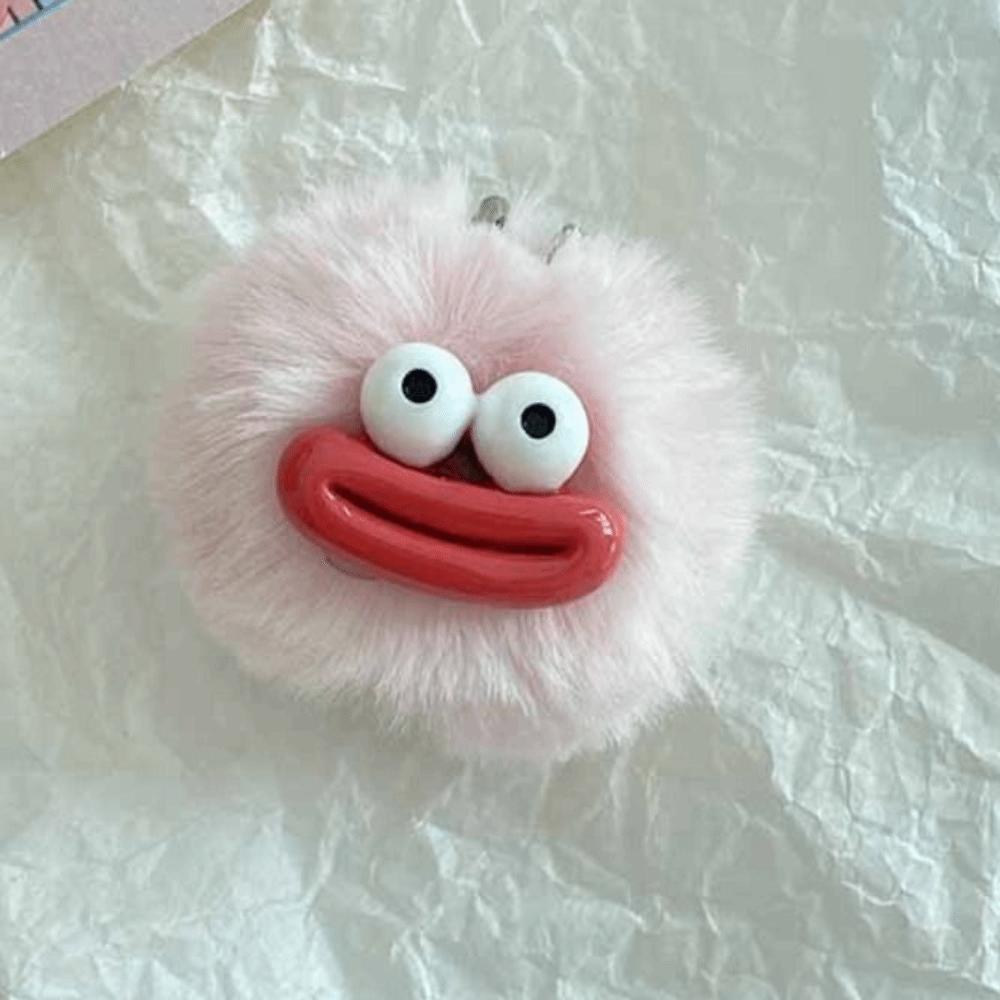 Mini Funny Clown Keychain Plushies Big Mouth Plush Pendant Cute Sausage Mouth Keyring  Bag Pendant