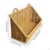 Woven Storage Basket with Hanging Loops Open-Top for Kitchen