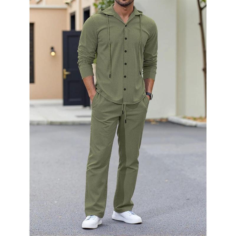 Simple Solid Color New Long-sleeved Hoodie Suit Linen Autumn Loose Casual Cotton Linen Cardigan Shirt