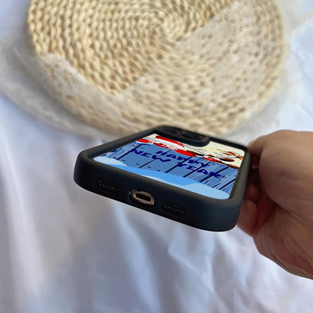 Sky Eye Ladder Soft Case for Samsung A06 A15 A25 A35 A55 A14 A24 A34 S23 S24 FE All Samsung Models Phone Cases Cover NY42 Merry Christmas Bear Deer