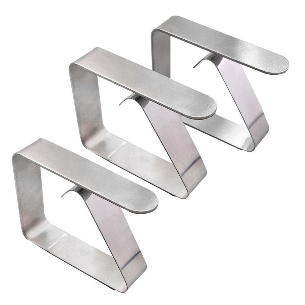 

3Pcs Easy Install Stainless Steel Tablecloth Clip Adjustable Anti-slip Table Clamp Thickened Long Style Home Clip Outdoor Table