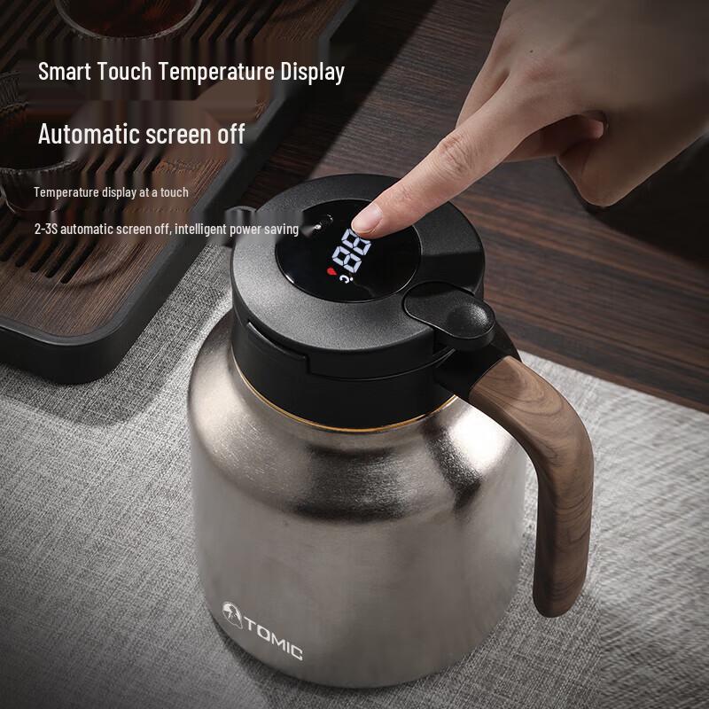 TOMIC Pure Titanium Lined Insulated Tea Pot