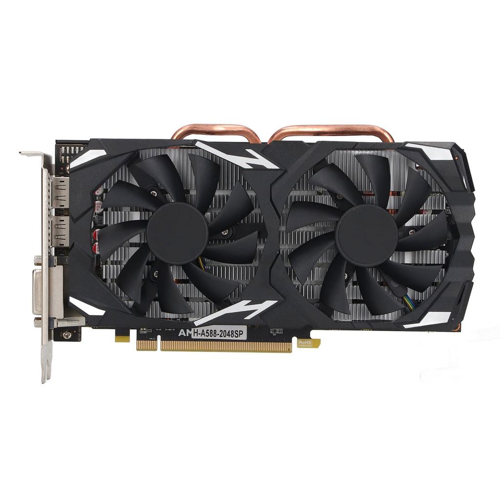 RX580 Game Graphics Card 8GB GDDR5 256BIT Low Noise Desktop Computer Graphics Card for Win 10 11 Vista for Linux