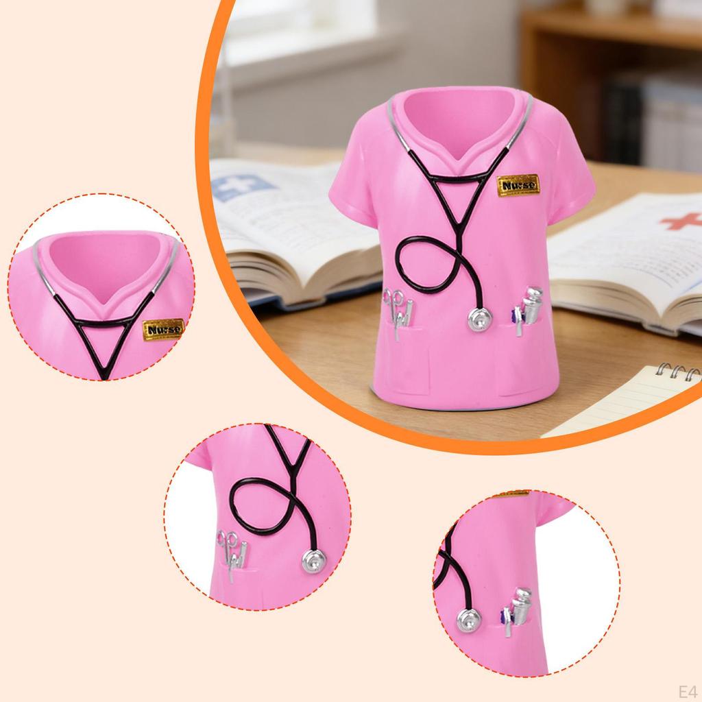 Nurse Scrub Top Pen Holder Gift Pencil Tabletop Ornament for Desk Shelf
