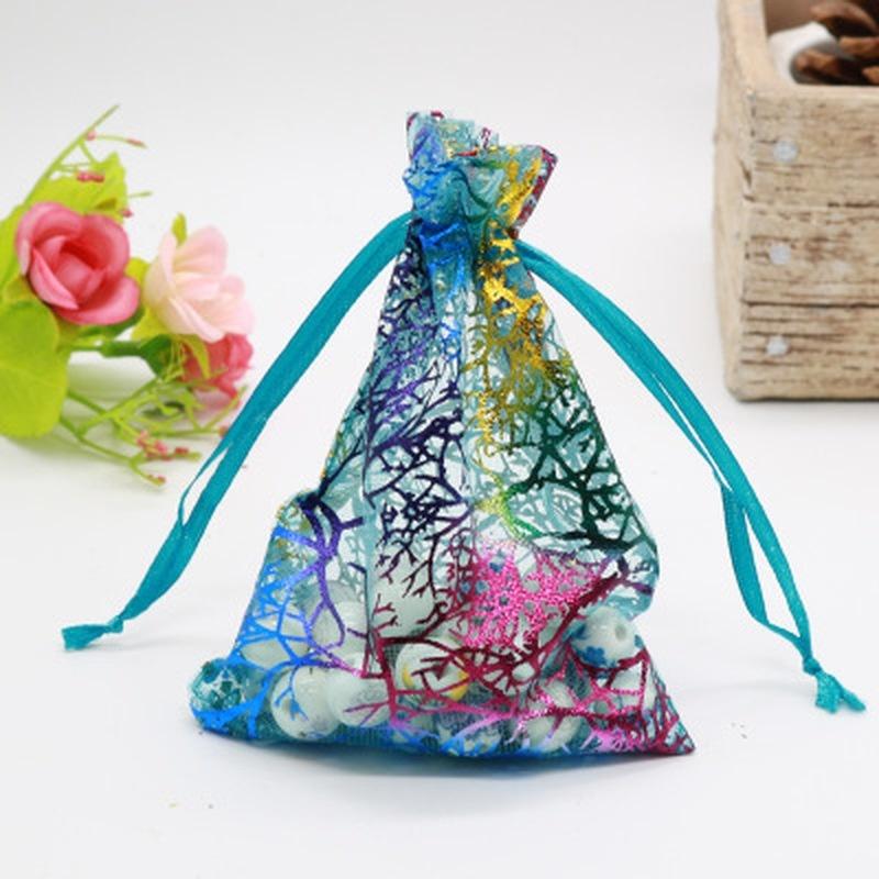 20 Stück/Los Organzabeutel mit Kordelzug Hochzeits- Weihnachtsdekoration Geschenktüte Schmuckverpackung & Beutel