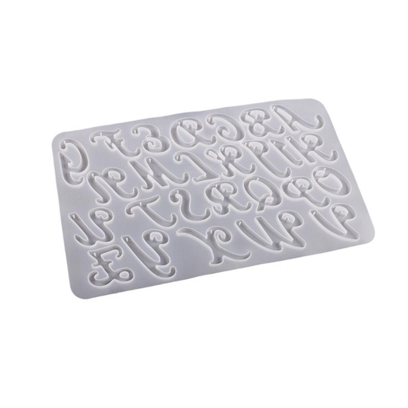 Large English Alphabets Earrings Silicone Epoxy Resin Mold DIY Keychain Pendant Jewelry for Luggage Tags Bag Accessories