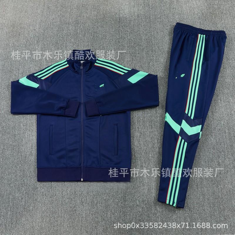 AJ Tracksuit Set Long Zip Football Training Suit No Team Men Women Sportswear