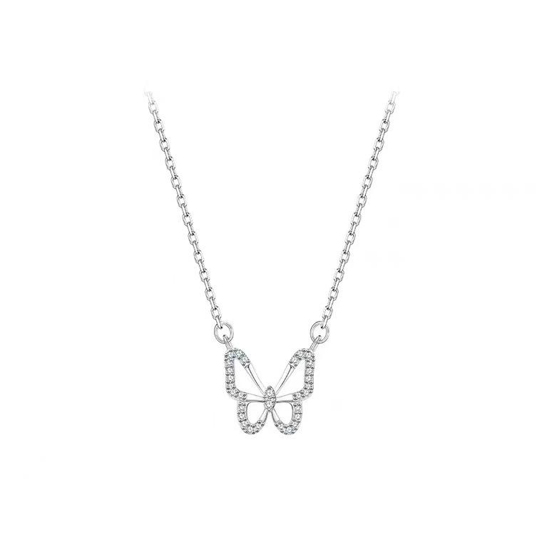Sterling Silver Butterfly Necklace for Women - Elegant Gift for Birthdays or Christmas 2023