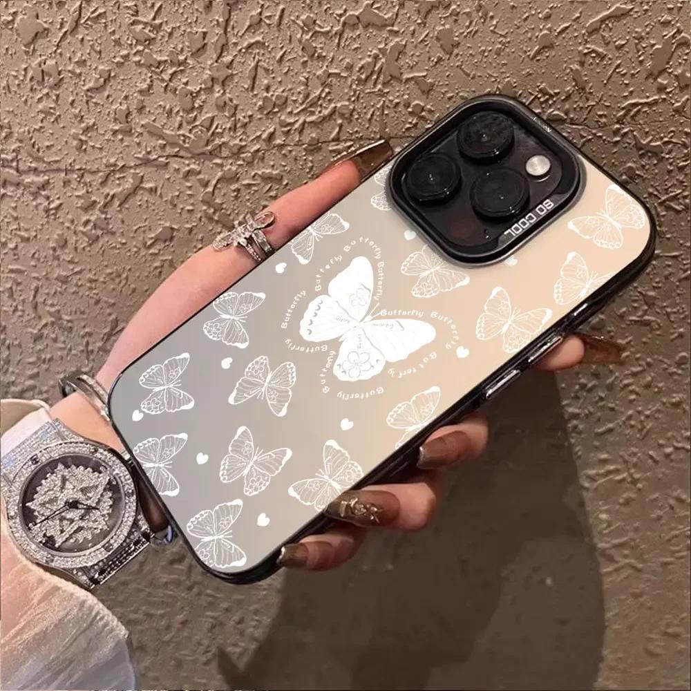 For Xiaomi Redmi Note 13 12 Pro Plus 12S 13R Luxury Butterfly Matte IMD Plating Case For Redmi Note 12 13 Pro Phone Funda Cover