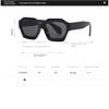 2PCS New Fashion Black Small Rectangular Thick Frame Sunglasses for Men and Women Rectangular Summer Wear Outdoor Travel Shades