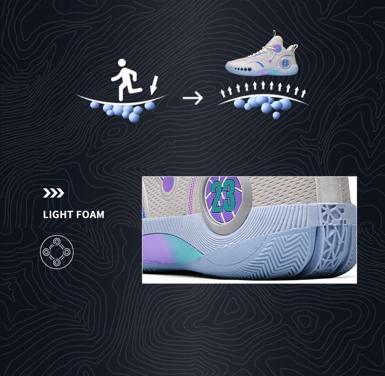 Men's High-Top Basketball Shoes - Breathable, Non-slip, Shock-absorbing Sneakers for Middle School Students