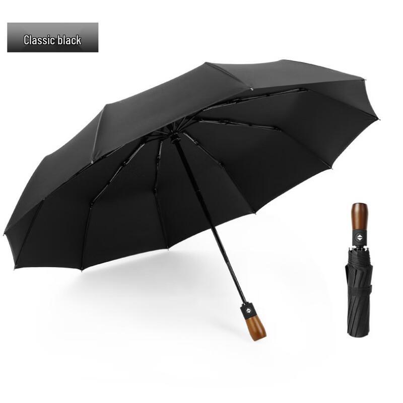Nanqiao Wooden Handle 10-Rib Automatic UV Umbrella