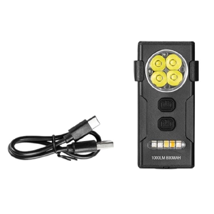 Bright 1000LM Magnetic Flashlight Double Light Sources USB C Rechargeable Work Light For Emergencies