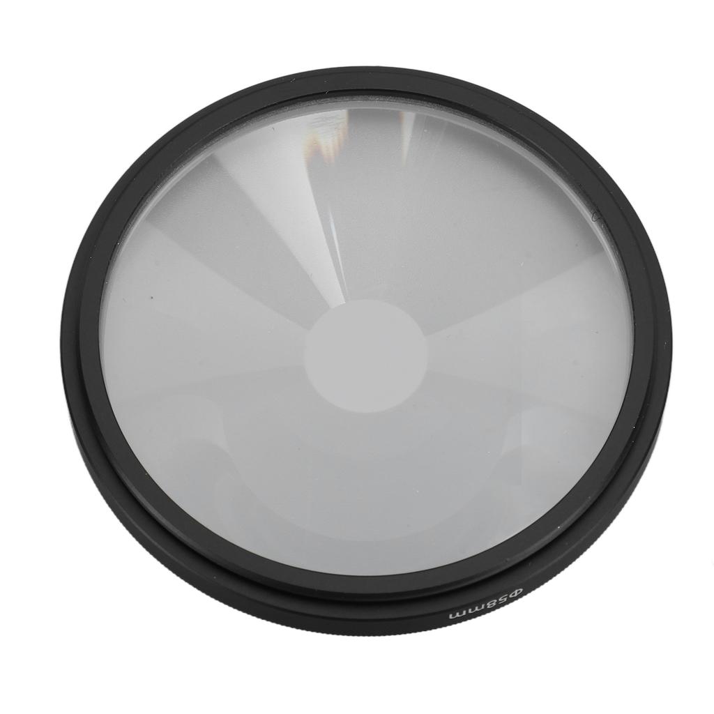 58mm Vortex Prism Filter Waterproof MRC Multilayer Coating Non Slip Camera Vortex Distortion Special Effect Filter