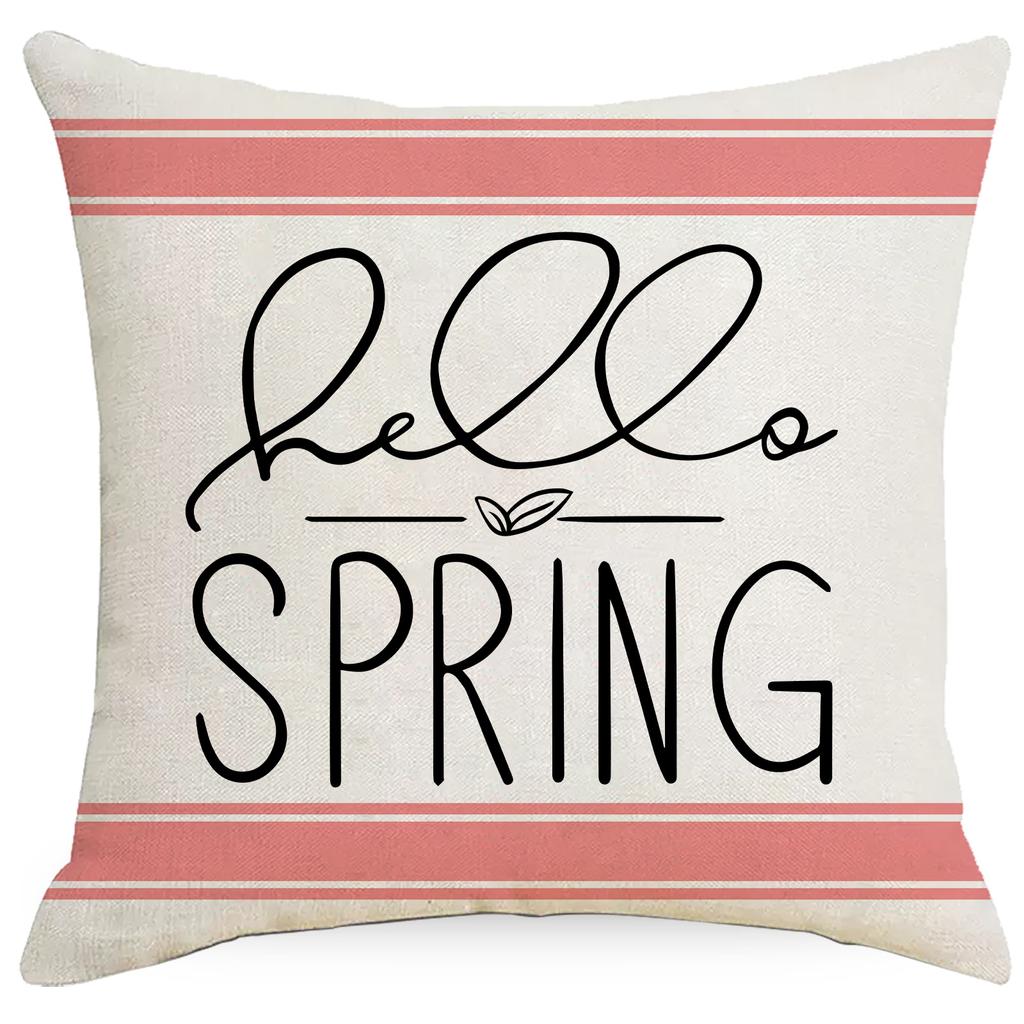 Spring and Summer Pillowcases Home Floral Sofa Pillowcases Car Cushion Covers