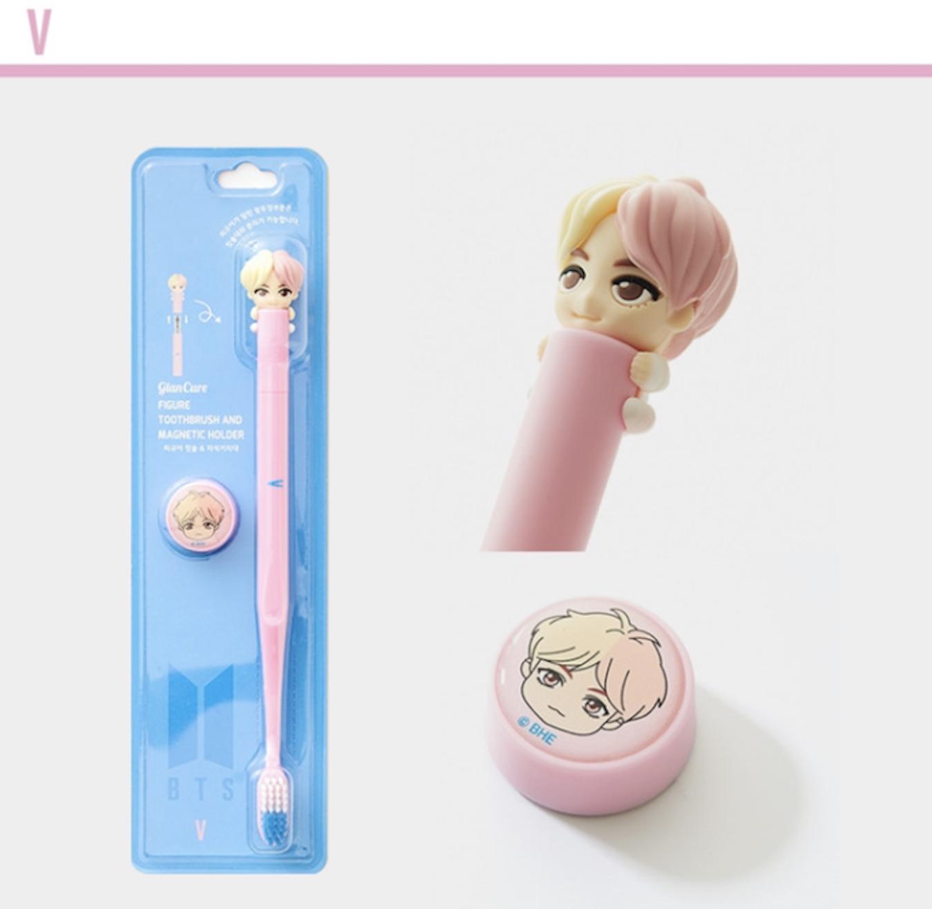 

Набор магнитных держателей для зубных щеток с фигуркой персонажа BTS V