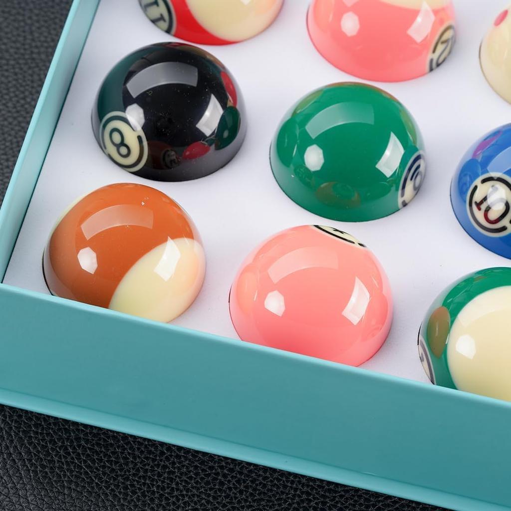 KONLLEN Billiard Pool Table Inch Regulation 16 Pool Billiard Set AXD-1TH Balls, Accessories, 2-1/4 Size, Balls,