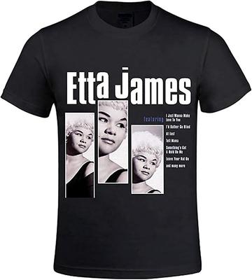 Etta James The Best of Etta James Graphic T Shirts for Mens Round Neck Black