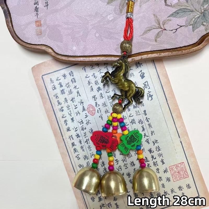 2026 Year Of The Horse Wall Hanging Car Rearview Mirror Pendant Ornament New Year Mascot Pony Lucky Decoration Housewarming Gift