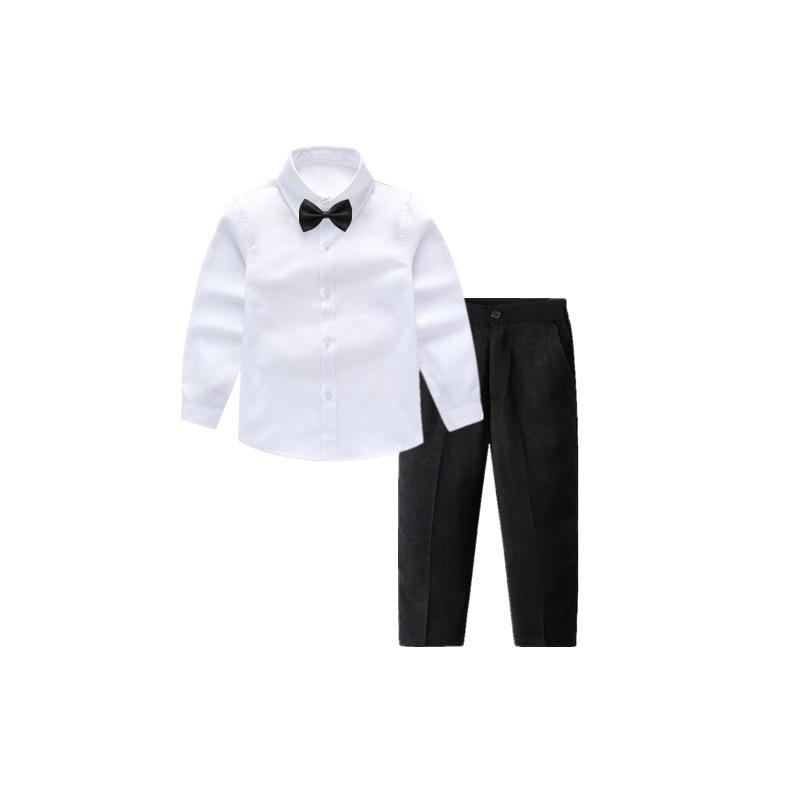 Weißes Langarm-Schuluniform-Kostüm für Jungen – Vielseitige Performance-Kleidung für Veranstaltungen am 1. Juni