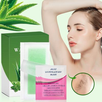 Hârtie de ceară pentru îndepărtarea părului Aloe Îndepărtarea părului mătăsos ușoară și non-iritantă