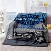 Harley-Davidson Motorräder Personalisierbare Textdecke Geschenk Personalisierbare Decke Ultra-Weich Geeignet für Strand-Nickerchen Stuhl Sofa Vier Jahreszeiten Mehrzweck