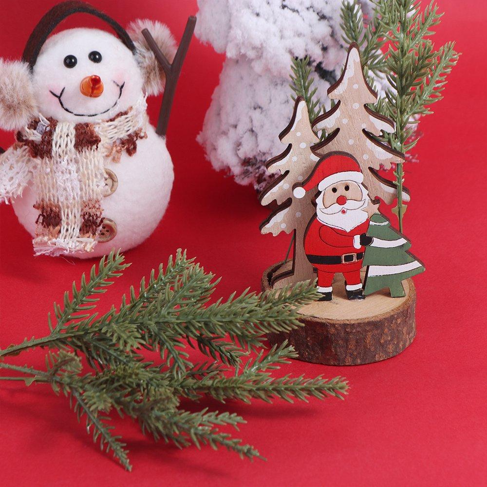 50Pcs Green Artificial Pine Branches DIY Crafts Wreath Christmas Decorations  Wreath Decoration