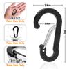 6Pcs Aluminum Alloy Carabiner Outdoor Backpack Tools Camping Climbing Buckle Fishing Hook Keychain Lock Buckle Snap Clip
