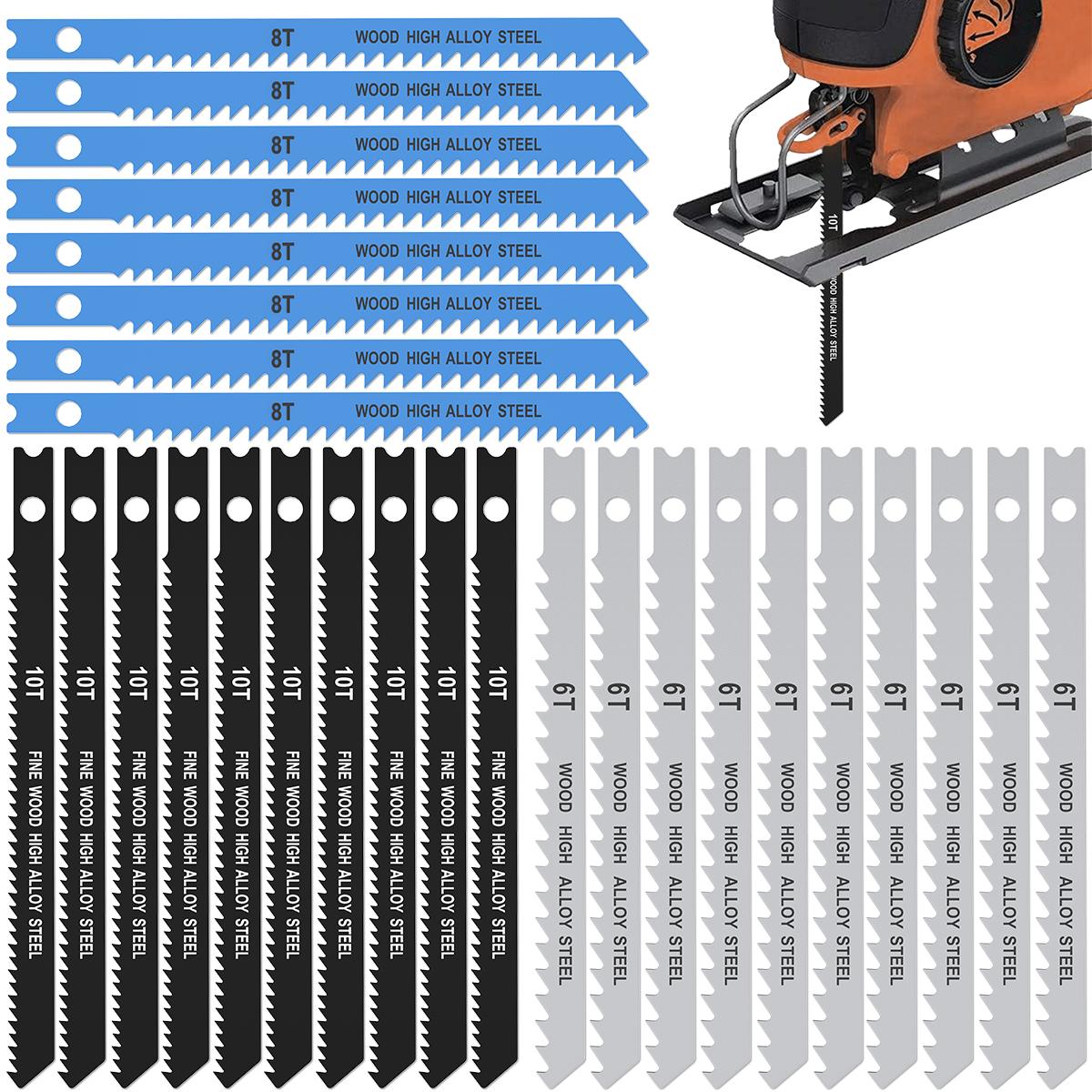 

Набор из 25/75 пильных полотен с U-образным хвостовиком для резки дерева, пластика и металла, высокоуглеродистая сталь, 6T, 8T, 10T, быстрорежущее пильное полотно, инструмент 25PCS&Multipurpose Cutting