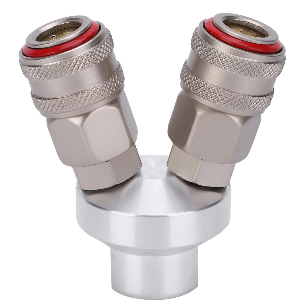 2 Way Connector Chrome Plated Pneumatic Component Carbon Steel G1 4in Thread Quick Coupler
