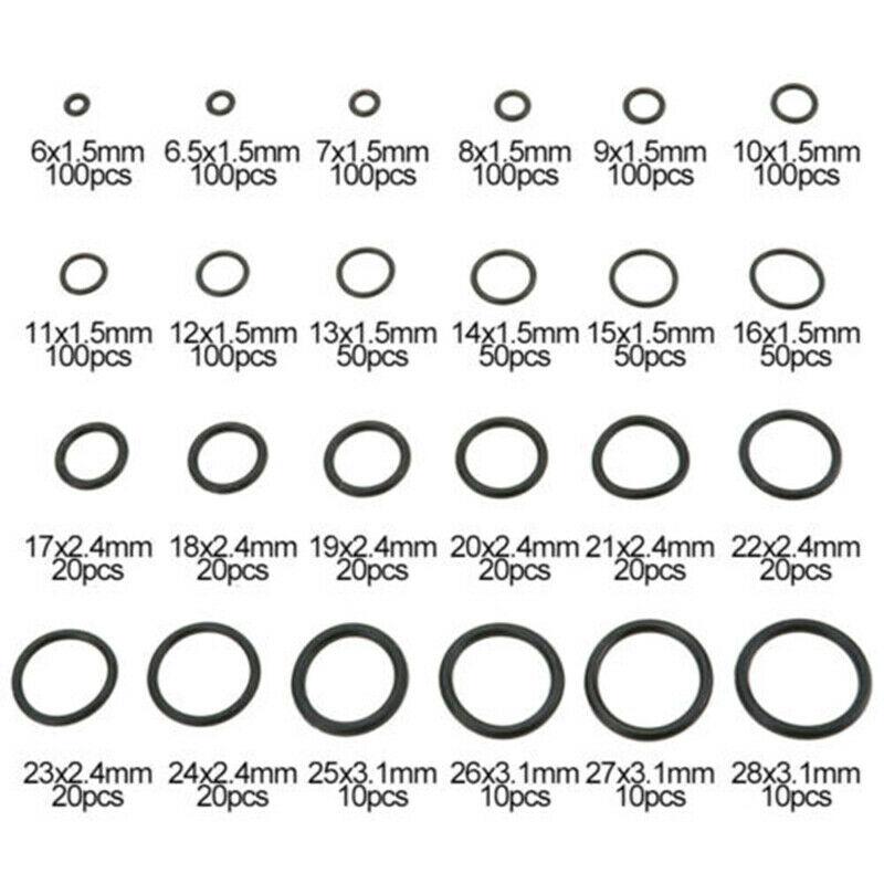 O Ring Seal Set 1200PCS NBR O-Ring Gasket KIT Rubber Thickness 1/1.5MM Nitrile O Rings Set NBR Waterproof Various Size Sealing