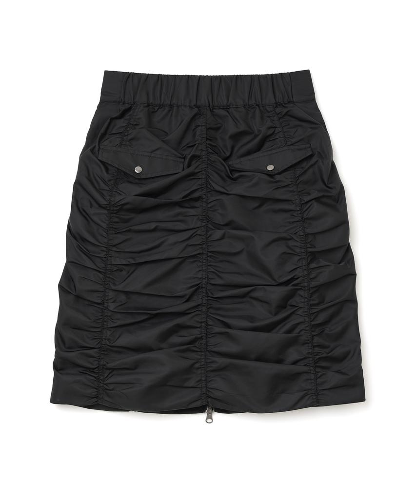 Milo Woman Utility Shirred Zipper Skirt [Black]