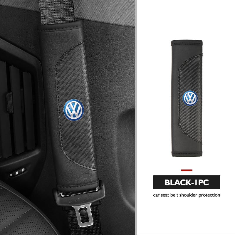 1PC Car Shoulder Protection Texture Seat Belt Protective Cover For Volkswagen VW Polo Jetta Sagitar Magotan Passat B5 B6 B7 CC Zg9