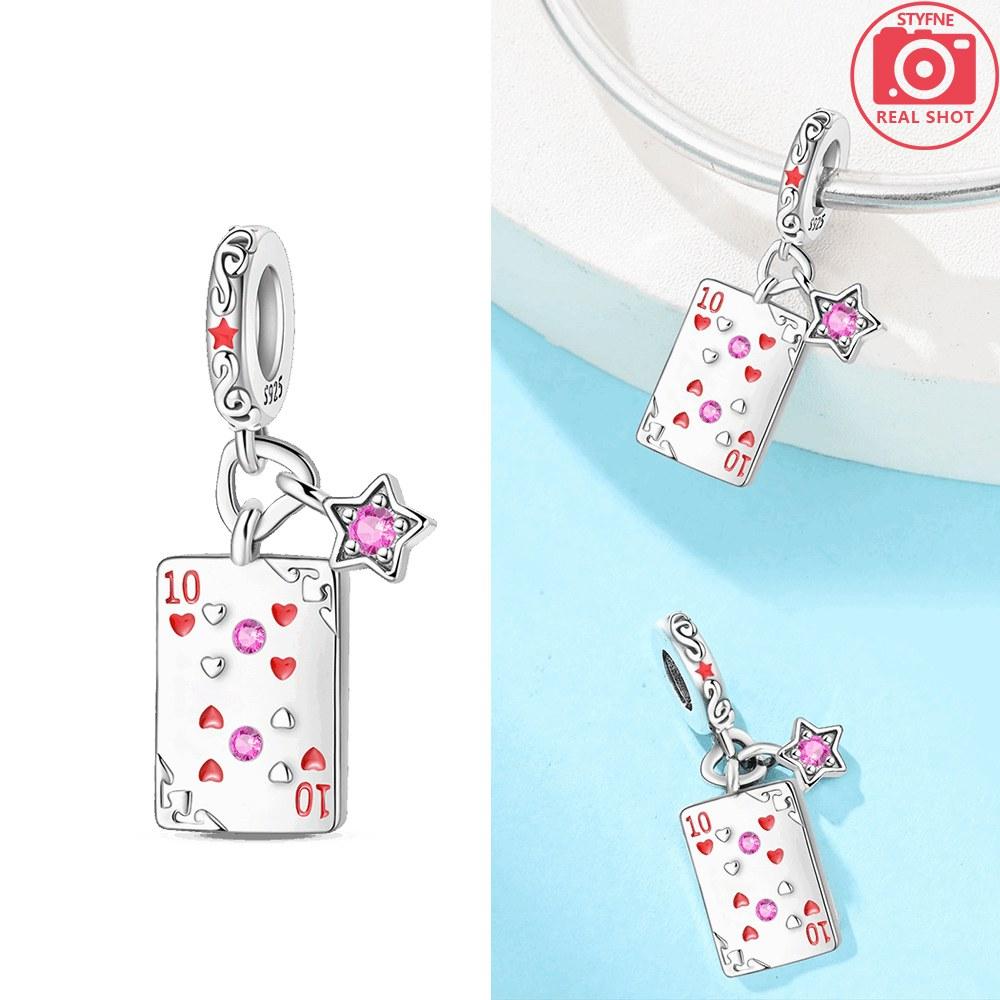 Pendentif Carte de Poker Couleurs Cuivrées Pour Breloques Couleurs Cuivrées Bracelet Original Pour la Fabrication de Bijoux