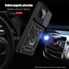 KEYSION Shockproof Case for IQOO Z10 Turbo Pro 5G Slide Camera Lens Protection Ring Stand Phone Back Cover for IQOO Z10 Turbo 5G