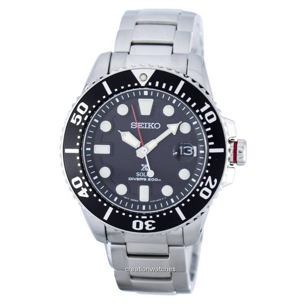 Восстановленные Мужские Часы Seiko Prospex Solar Diver s 200M SNE437 SNE437P1 SNE437P