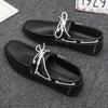 Fashion Breathable Business Men Leather Shoes Summer Slip on Loafers Men Casual Leather Shoe Black Flats Driving Shoes Moccasins Zapatos