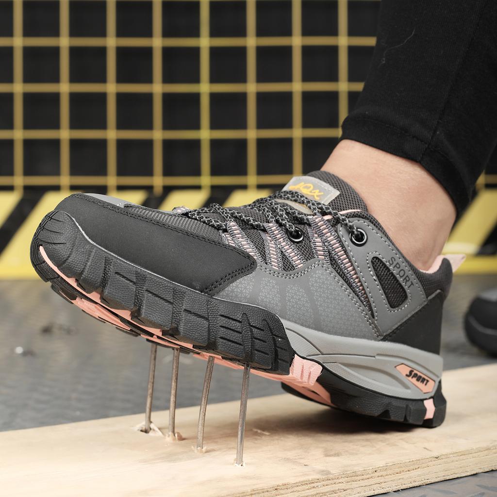 Adjustable Work Shoes Anti-Puncture Anti-Drop Safety Shoes Slip Resistant Boots Work Sneakers Steel Toe Breathable Women’s Shoes
